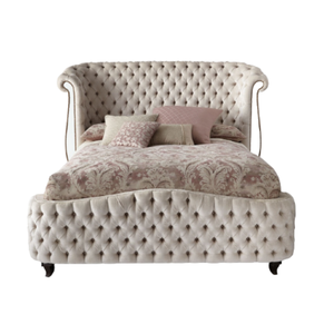 Produit populaire de designs modernes ensemble de lit avec mobilier de chambre en tissu pour hôtel villa appartement de l'usine directe d'Indonésie - Product Image 1