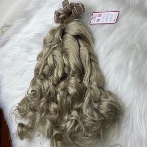 Extensiones de cabello Remy virgen de 8-30 pulgadas superventas, doble dibujado, onda Natural, Color ceniza, resaltado Balayage para cinta de cabello humano - Product Image 5