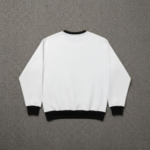 Sweat-shirts et pulls à capuche sur mesure, coupe ample, 100% coton, 400 GSM, poids lourd, col rond, blocs de couleur, logo brodé personnalisé - Product Image 5