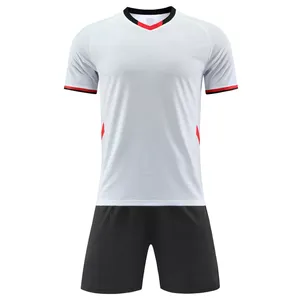 Ropa de fútbol personalizada OEM, venta al por mayor, camisetas de fútbol lisas en blanco, uniforme de fútbol personalizable con corte de nombre automatizado - Product Image 3