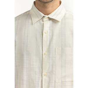 Chemises décontractées pour hommes à double boutonnage en tissu popeline satinée 100% coton respirant - Coupe classique ODM MN-CS-SS25-183 - Product Image 2