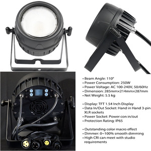 Mini IP65 LED Wash Par Stage Light 4 Wire 250W RGBWA DMX Impermeable LED Par Can Luces para Studio Theater - Product Image 6