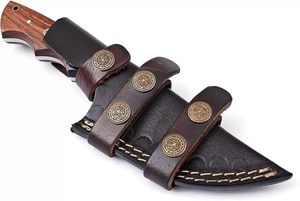 Couteau de chasse artisanal de haute qualité en acier Damas, style européen, manche en bois, couteau à dépecer DIY, utilisation extérieure, service OEM disponible - Product Image 5