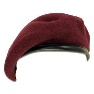 Custom Design Black <b>Wool</b> <b>Beret</b> with Cotton Lining and Genuine Leather Piping OEM All <b>Wool</b> Plain <b>Beret</b> with Patch Logo Embroidery - Product Image 3