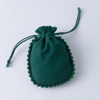 Sac en coton vert foncé écologique avec cordon de serrage, logo personnalisé, réutilisable, sac cadeau, bijoux, cadeau de mariage, fait main, durable, lavable
