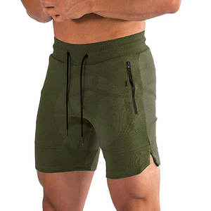 Shorts de course en coton de haute qualité, taille élastique, motif uni, séchage rapide, respirant, logo personnalisé, grandes tailles, jeunes et adultes - Product Image 1