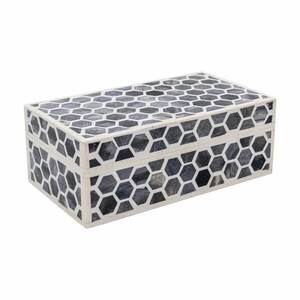 Caja de joyería con incrustaciones de hueso indio hecha a mano, forma rectangular, elegante caja con incrustaciones de hueso - Product Image 5