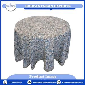 Elegante mantel de algodón de 8 plazas de 220 Cms hecho a mano, tela de 20 láminas para comedor, cocina, fiestas, jardín, ocasiones, último diseño - Product Image 4