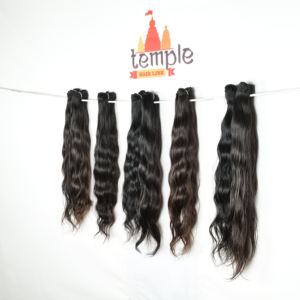 Cheveux vierges de temple indien en gros, cheveux humains alignés sur la cuticule avec des ondulations, des boucles lâches, des styles profonds, prix bas, extensions de cheveux - Product Image 5