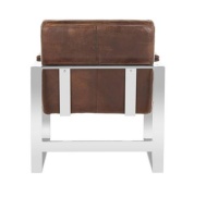 Fauteuil de luxe en cuir PU au design moderne, fauteuil de canapé, fauteuil club avec structure en métal