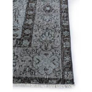 Alfombras de Lana Anudadas a Mano en Gris y Negro Vintage para el Hogar, con Diseño de Medallón Rectangular y Patrones Abstractos para Sala de Estar, Pasillo, para Adolescentes - Product Image 4