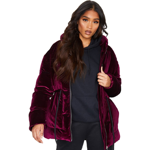 OEM Service Manufacturer Lightweight <b>Women</b> <b>Velvet</b> <b>Jacket</b> Sublimated Print Bubble <b>Women</b> <b>Velvet</b> <b>Jacket</b> - Product Image 1
