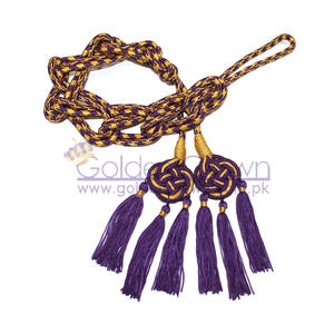 Cincture sur mesure avec cordon croisé doré Petits glands Fil métallique Personnaliser la couleur - Product Image 1