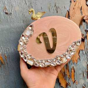 Sac à main à pochette en résine époxy au design unique Sacs à main de luxe à la mode pour l'habillage des femmes - Product Image 2