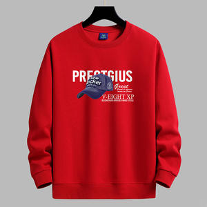 Sudadera de cuello redondo de peso pesado 330GSM Unisex, jersey de gran tamaño de 100% algodón, estampado de logotipo personalizado, ajuste holgado largo, informal, ODM - Product Image 5