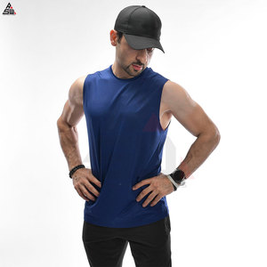 Nouveau style, débardeur de sport pour homme en coton tricoté de haute qualité, fibre de bambou, 220g, séchage rapide, streetwear décontracté, vente en gros - Product Image 4