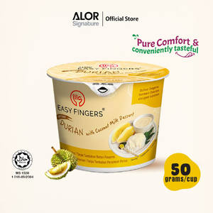 Easy Fingers 50g Postre Instantáneo de Leche de Durian y Coco, Bubur Segera Frutal, Serawa Santan Nutritivo, Certificado Halal, Sabroso - Product Image 4