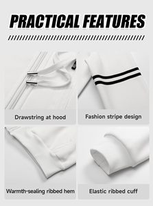 Sweats à capuche pour hommes pulls surdimensionnés en vrac Streetwear sweats à capuche vestes zippées en polaire personnalisées vêtements de sport décontractés mode hiver - Product Image 6