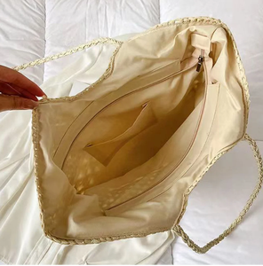 Bolso de Paja Hecho a Mano de Alta Calidad, Bolso Cruzado de Paja Tejida para Mujer, Bolsos de Playa de Macramé, Directo del Proveedor Indio - Product Image 2