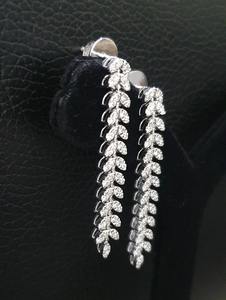 Iced Out Leaf Cut moissanite Diamond Earring's Hip Hop Jewelry Hecho a pedido - Product Image 3