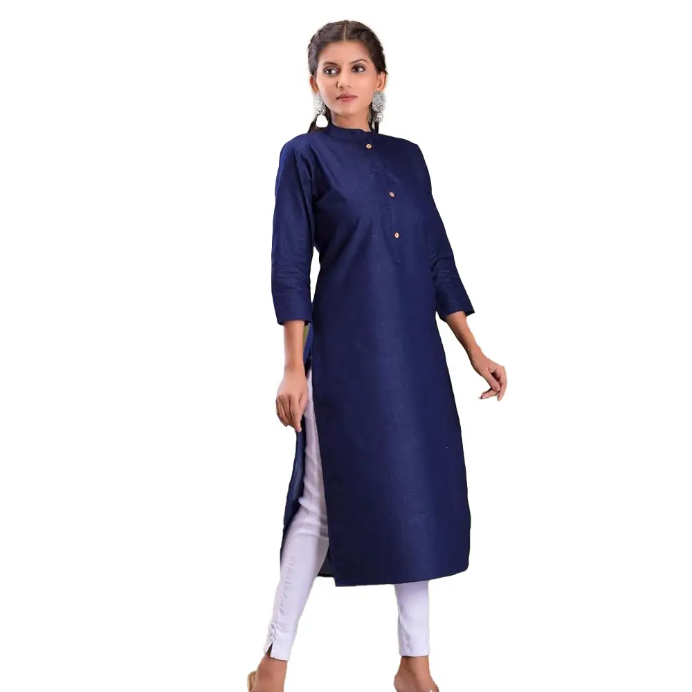2024 ออกแบบล่าสุดสุภาพสตรีผ้าฝ้าย Kurti แฟนซี Salwar Kameez ชุดสตรีชาติพันธุ์สวมใส่ Top อินเดียและปากีสถานเสื้อผ้าสําหรับผู้ใหญ่