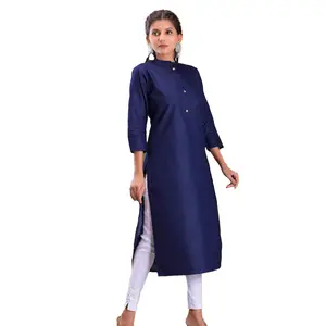 2024 último diseñador de algodón para mujer Kurti Fancy Salwar Kameez traje de mujer Ropa Étnica Top ropa india y paquistaní para adultos