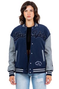 Nueva chaqueta de cuero Real personalizada de último diseño para hombres y mujeres Letterman chaqueta universitaria con letras bordadas personalizables - Product Image 2