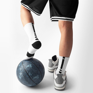 Unisex Customizable White Logo Crew <b>Socks</b> and Breathable Cotton/Polyester Sports Gloves Men's Comfortable and Durable - Product Image 6