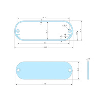 69.8*23.6mm anodisation boîtier en aluminium boîtier électronique boîtier PCB boîtier boîte de jonction