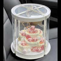 Boîte à Gâteau Ronde Transparente Haute en Gros pour Emballage Cadeau Mariage et Fête