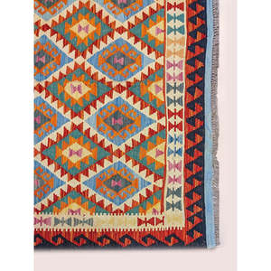 Alfombra Kilim de Maimana, Afganistán, 196 x 152 cm - Product Image 6