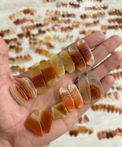 Orange Botswana Agate Paires Assorties Cornaline Rouge Agate Bandée Paires Assorties Boucles D'oreilles Pierres Précieuses Minérales En Gros - Product Image 4