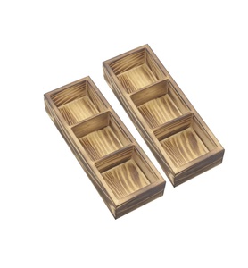 2 Pcs <b>Small</b> <b>Wooden</b> Tea Bag <b>Box</b> Food Storage Organizers for Beverage Supplies Sugar Sweeteners - Product Image 1