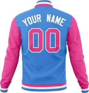 OEM Fabricante de alta calidad de los hombres Casual Polar Fleece Letterman Varsity Chaquetas Bordado personalizado Béisbol Stand Front - Product Image 2