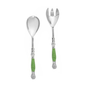 High Quality Stainless Steel Silverware Salad Server With Handles For Kitchenware Hotel And Resort Handcrafted From India - Product Image 1