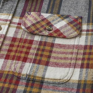 Customized Anti-Wrinkle Breathable Wool/Cotton/Polyester <b>Flannel</b> <b>Men's</b> Casual Long Sleeve <b>Shirts</b> - Product Image 5