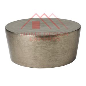 Hand Hammered Aluminium <b>Round</b> Large Coffee <b>Table</b> / Latest Design Large Center <b>Table</b> for <b>Living</b> <b>Room</b> Furniture Bedroom <b>Tables</b> - Product Image 6