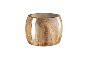 Anneaux de serviette en laiton et bois faits à la main en forme d'animal mignon 6 pièces pour décor de table pour Noël Thanksgiving autres fêtes - Product Image 3