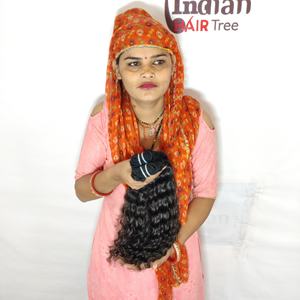 Cheveux humains vietnamiens vierges non transformés couleur naturelle paquets bouclés noirs 100% Machine Double trame Extensions de donneur unique - Product Image 3