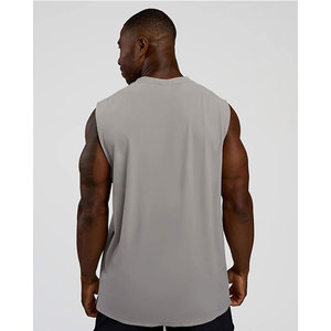 เสื้อกล้ามออกกำลังกายสีตามสั่ง ขายส่งราคาถูก ขายดี ระบายอากาศได้ดี ผ้าฝ้ายผสมสแปนเด็กซ์ ยืดหยุ่นได้ ทรงเวสต์คอกลม สไตล์ไฮสตรีท - Product Image 5