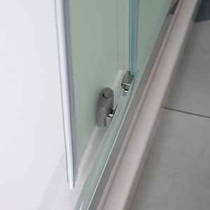 Mampara de Ducha Cuadrada de Vidrio Satinado de 6 mm, Puerta Corredera Genoa Sleek de 70x70 mm, Puerta de Ducha Cuadrada de 70x70 mm - Product Image 4