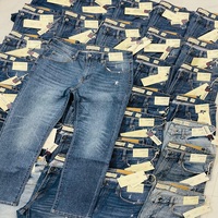 Jeans en denim délavé de qualité supérieure pour hommes, pantalon droit empilé de créateur personnalisé, vêtements hip-hop, surplus de stock, surplus