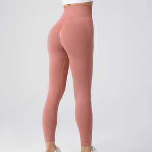 Seamless Yoga Pants, Made of 90% <b>Nylon</b> And 10% Spandex, Designed for Tummy Control And Lifting for Women's Pants - Product Image 2