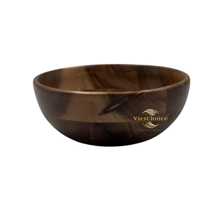 Bol en bois de style rustique pour salades, fruits, collations et présentation décorative - Product Image 2