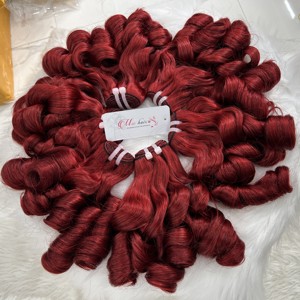LA MEJOR CALIDAD FUNMI CURL SOLO DONANTE SUPER DOBLE COLOR NATURAL LIBRE DE SEDA ENGANDO EXTENSIÓN DE CABELLO HUMANO VIETNAMÉS - Product Image 4