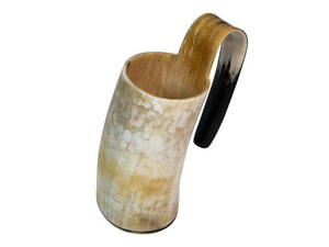 Mug en corne de buffle naturelle de premier rang, mug viking pour boire et à la bière, qualité supérieure avec une poignée solide pour les occasions de Noël - Product Image 4