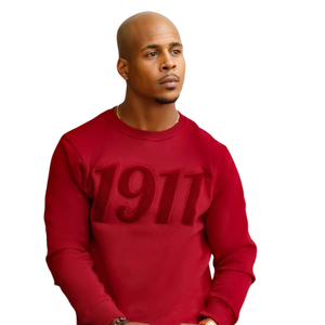 Sweat-shirt chenille uni marron en coton épais pull à col rond KAP vêtements de fraternité grecque pour hommes décontracté - Product Image 2