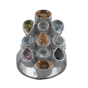 Design unique 925 argent sterling topaze bleue bagues de pierres précieuses pour les femmes de haute qualité artisanal inspiré en gros bijoux indiens - Product Image 2