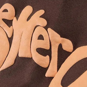 Chándal con estampado de hojaldre de alta calidad, chándal de gran tamaño personalizado con estampado de hojaldre para hombre, chándal informal con estampado de hojaldre de algodón 100% - Product Image 6