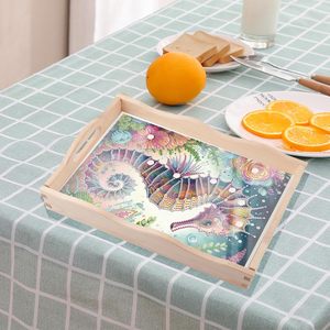 Bandeja de Madera de Diseño Creativo para Servir, Decoración del Hogar para Ramadán y Bodas, Plato de Frutas Ligero Hecho a Mano - Product Image 5